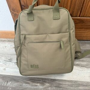 BEIS Green Canvas Backpack